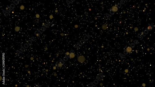 gold dust. slow motion