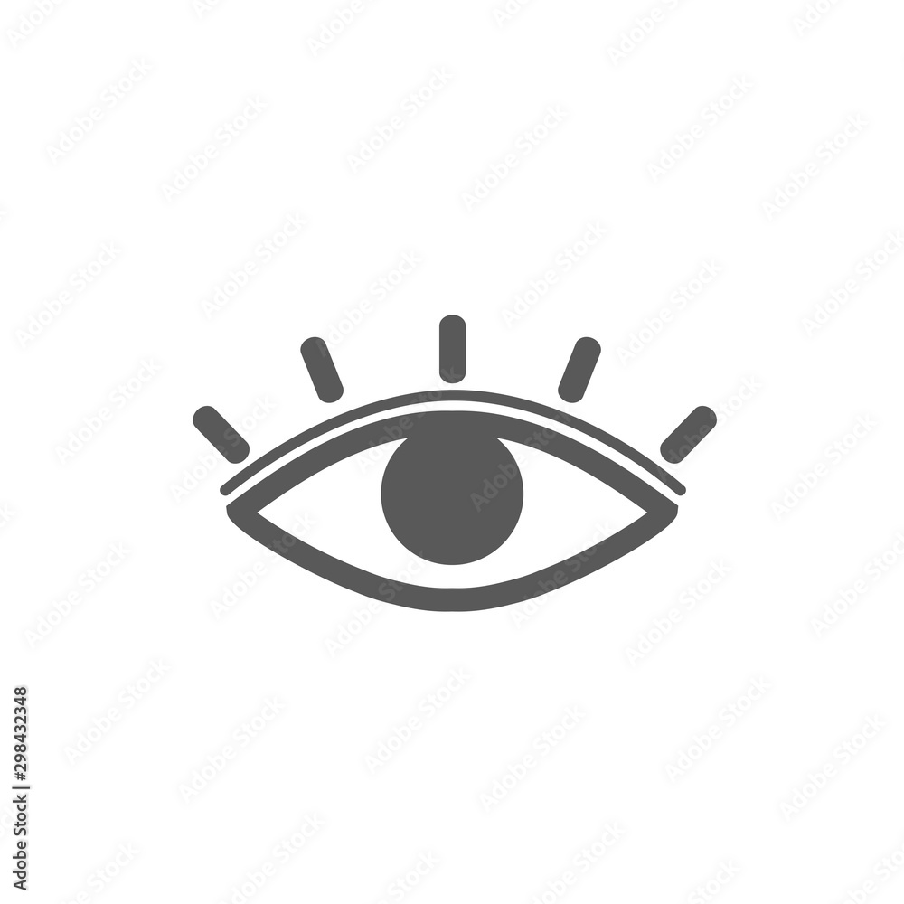 Eye icon vector isolated on white background. view symbol for your design, logo, application, UI Eye icon vector isolated on white background. view symbol for your design, logo, application, UI