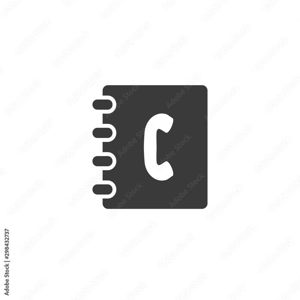 Phone book vector icon Phone book vector icon