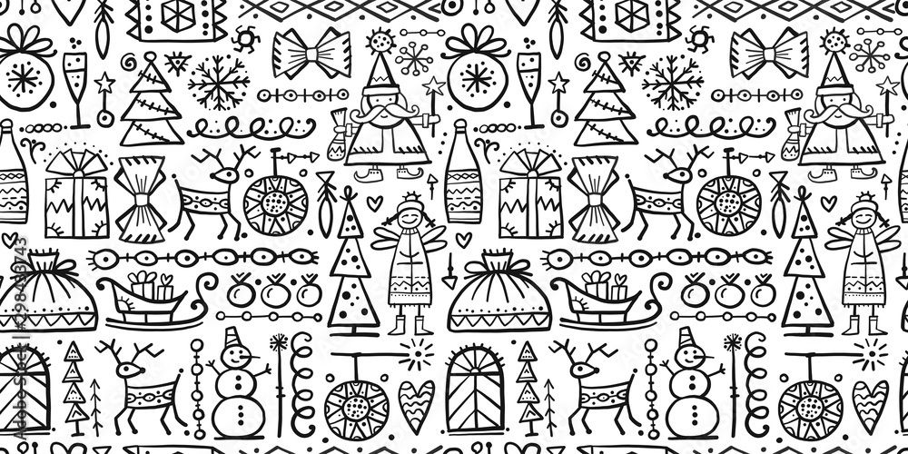 Christmas background, sketch for your design
