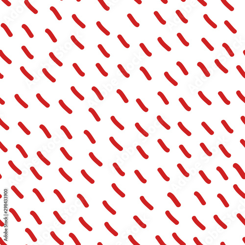 Simple abstract seamless pattern with stripes. Holiday theme in red for wrapping paper. Background for children's holiday or christmas party decoration, wrapping paper, wallpaper, cards and greetings