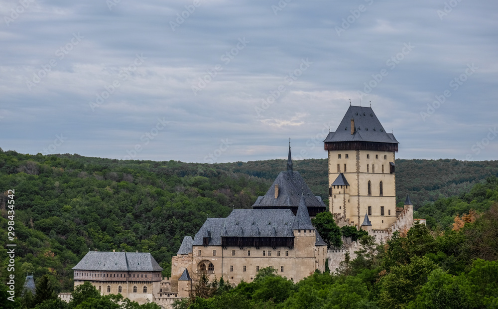 Karlstejn castle on the hill