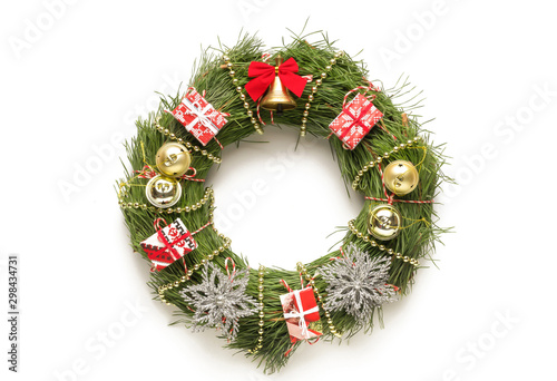 CHRISTMAS Wreath on a white background