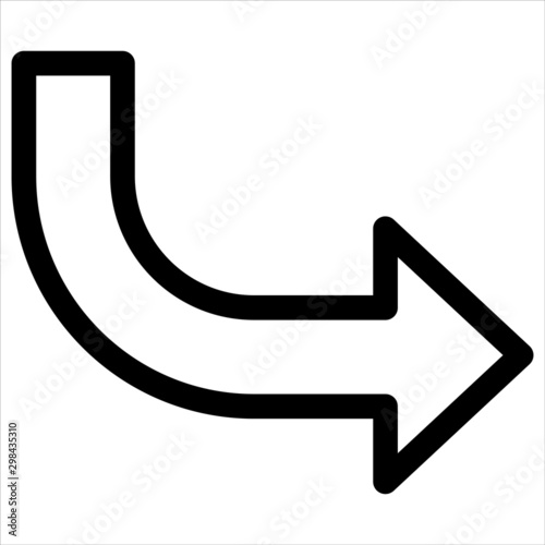 Arrow, direction, right, turn, up icon