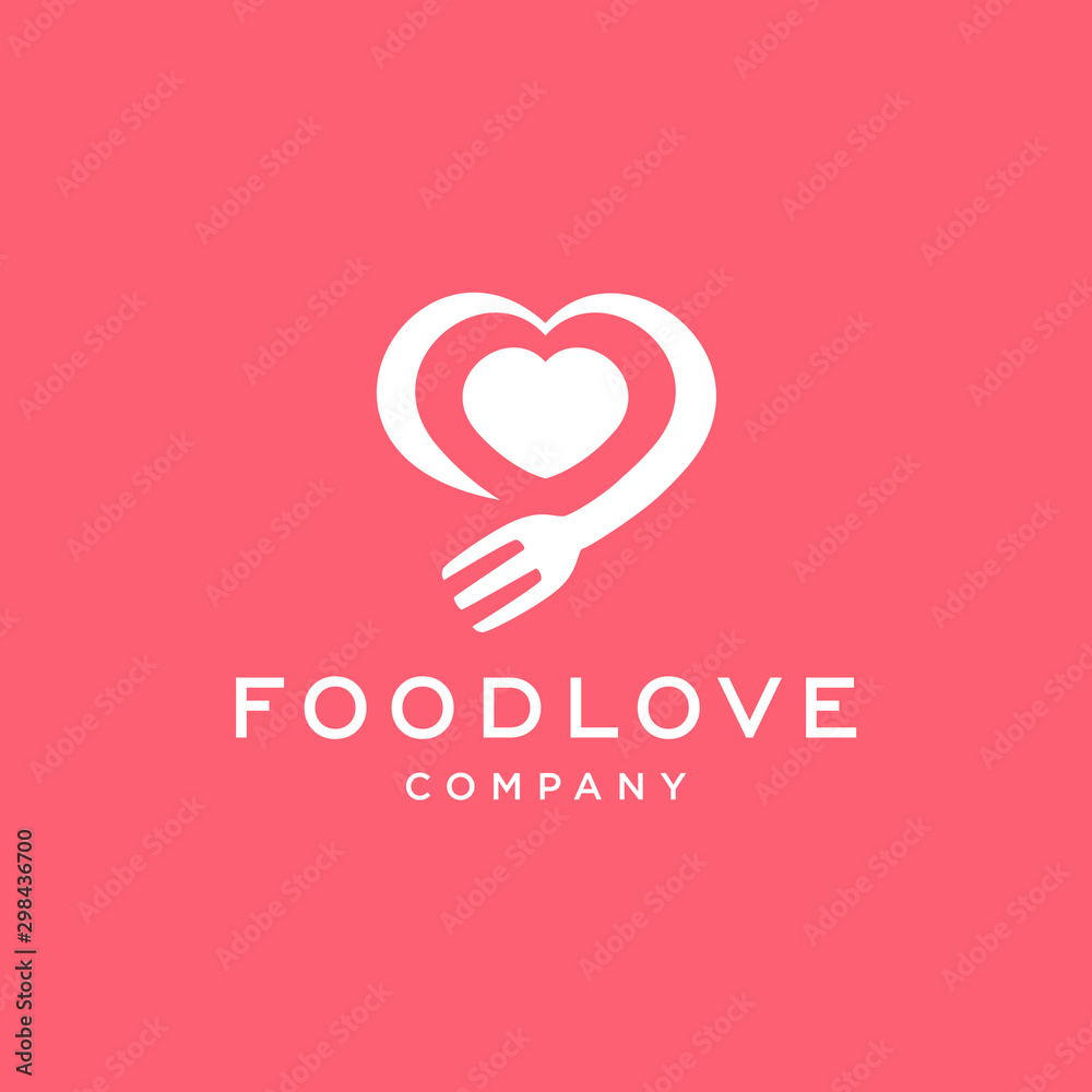 Love food restaurant logo design