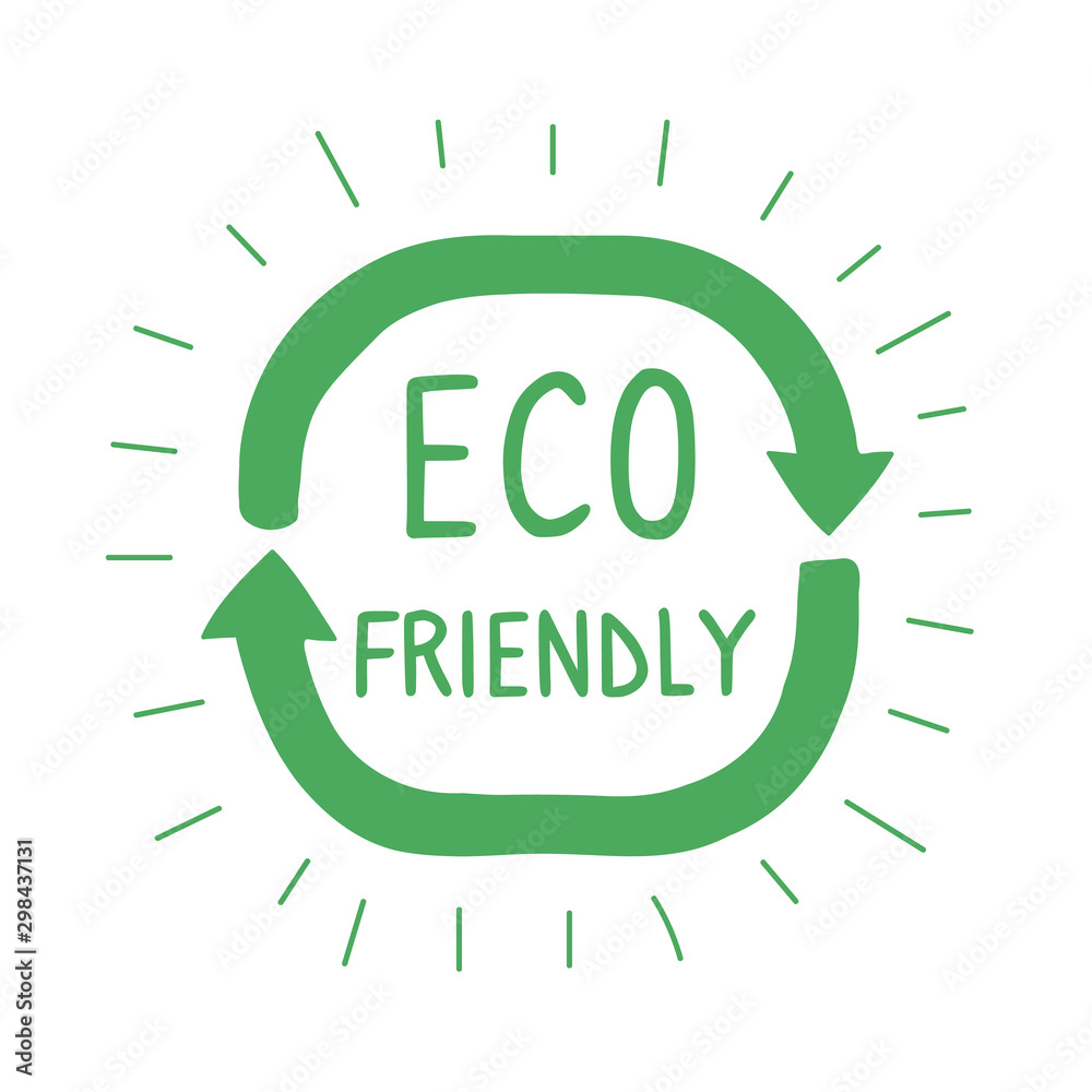 Green zero waste logo on white background Green zero waste logo on white background