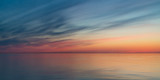 Long-exposure sunrise on the sea
