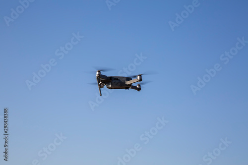 Fototapeta Naklejka Na Ścianę i Meble -  Drone shooting video in the field