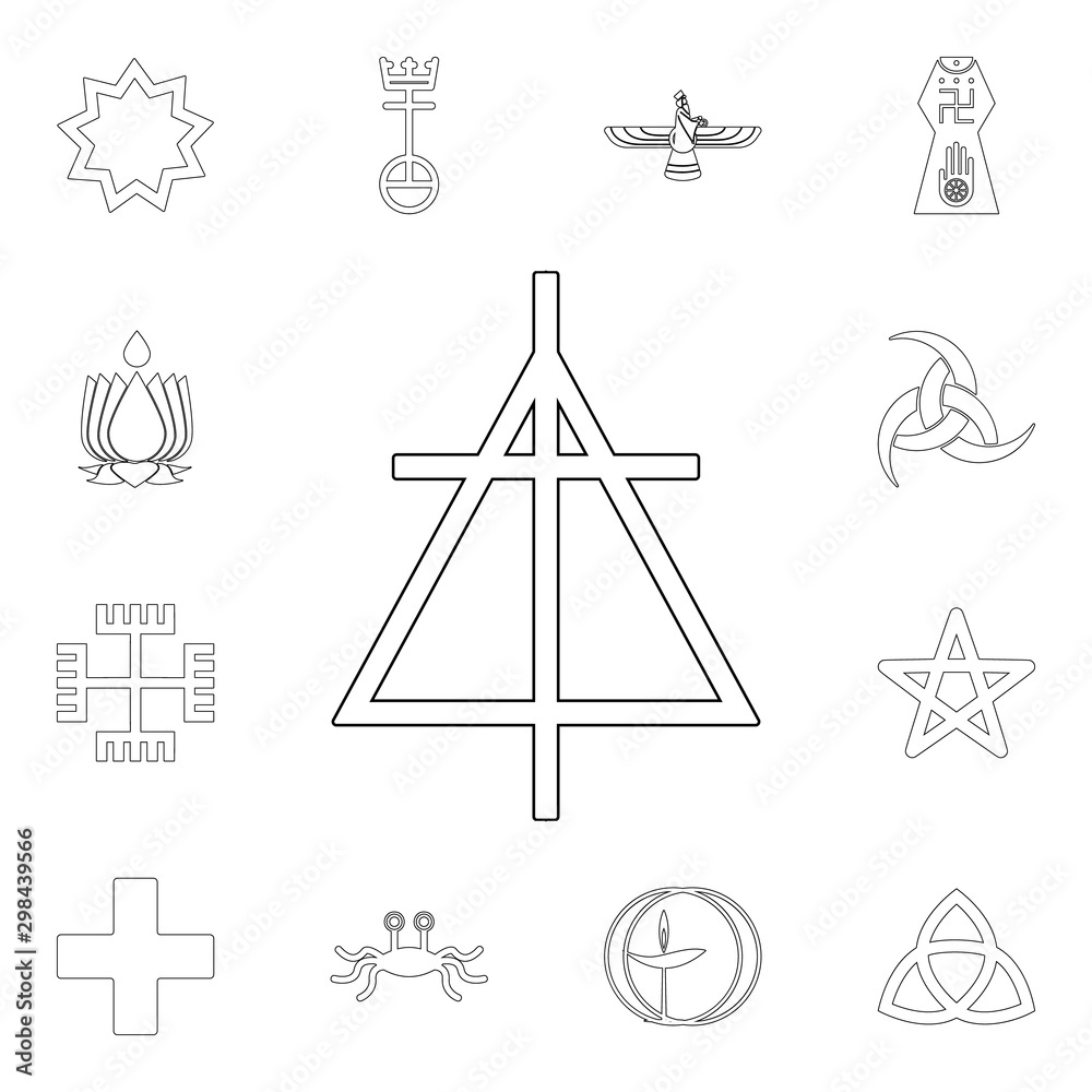 religion symbol, christian reformed church outline icon. element of religion symbol illustration. signs and symbols icon can be used for web, logo, mobile app, ui, ux