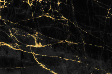 Black and gold marble texture design for cover book or brochure, poster, wallpaper background or realistic business and design artwork.