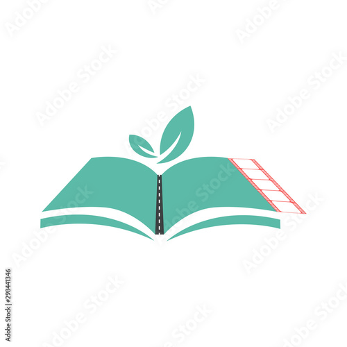 Vector illustration of an open book. Isolated object.