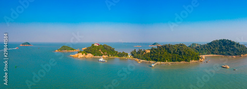Panoramic view of Jiuzhou Island in Zhuhai  Guangdong Province