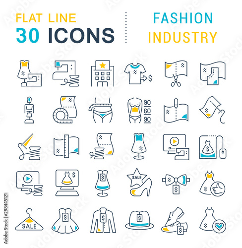 Collection Linear Icons of Fashion Industry