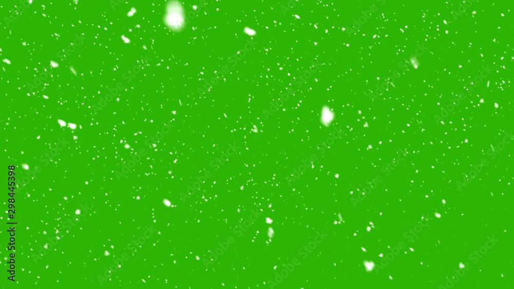 snow fall on green screen