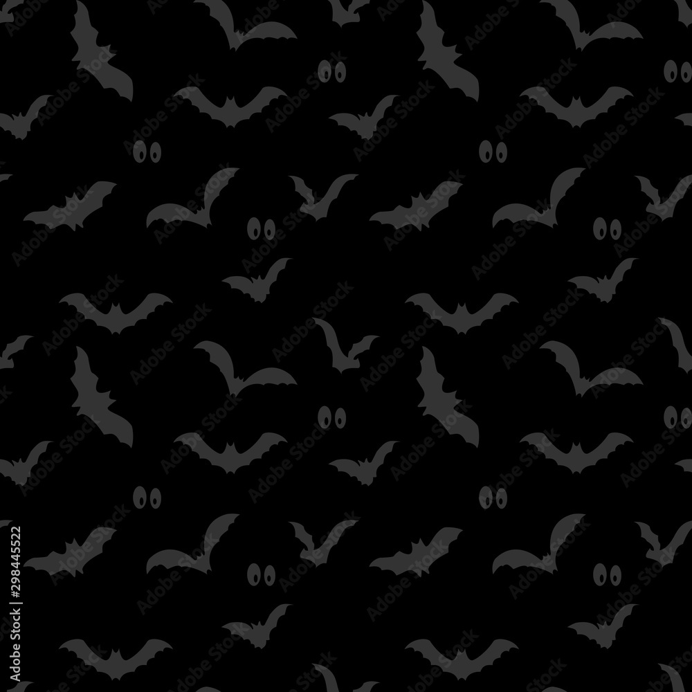 Seamless pattern with Halloween. Background for textiles, fabrics, covers, wallpapers, print, gift wrapping and scrapbooking. Raster copy.