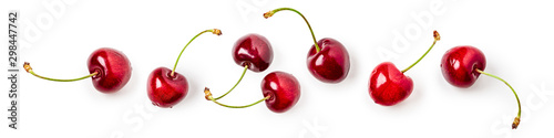 Cherry fruit composition banner Fototapeta