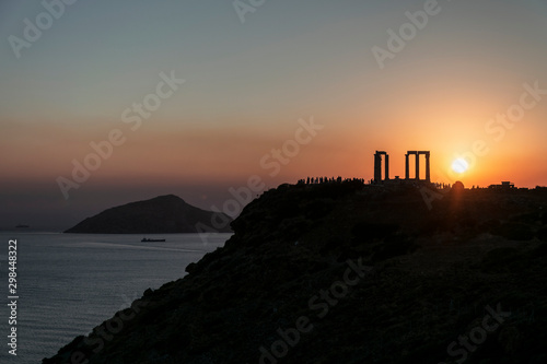 Tempio di Poseidone al tramonto, Capo Sunio, Grecia