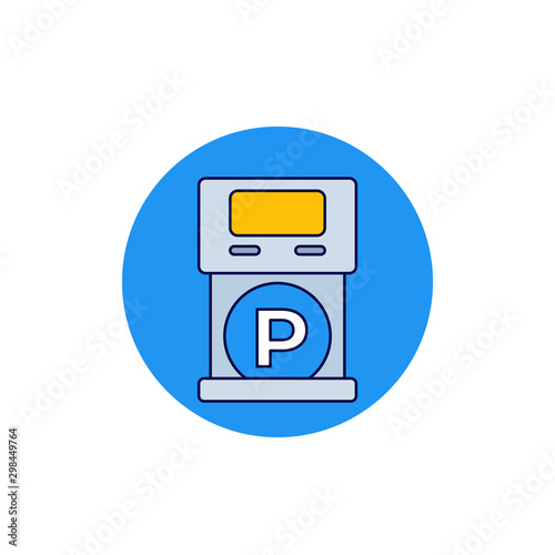 parking machine icon, vector art
