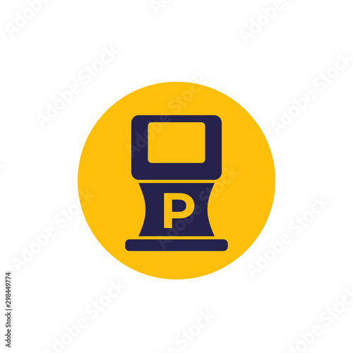 parking ticket machine icon, vector