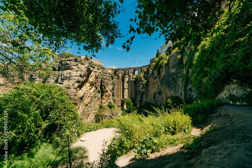 ronda beautiful castle with greenery and blue sky