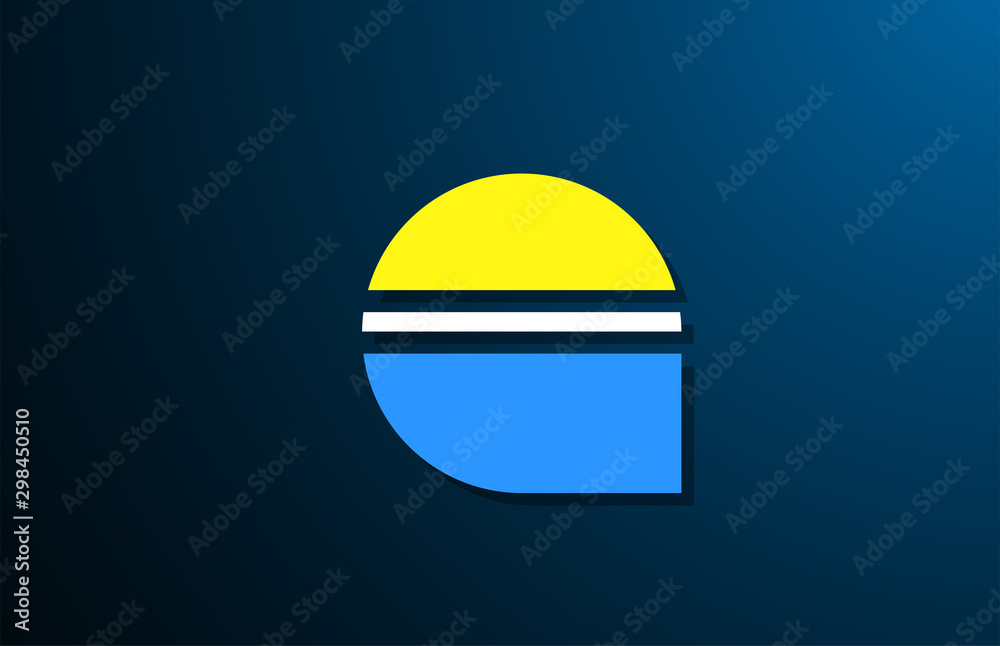 Q yellow blue bold logo letter alphabet for company icon design Q yellow blue bold logo letter alphabet for company icon design