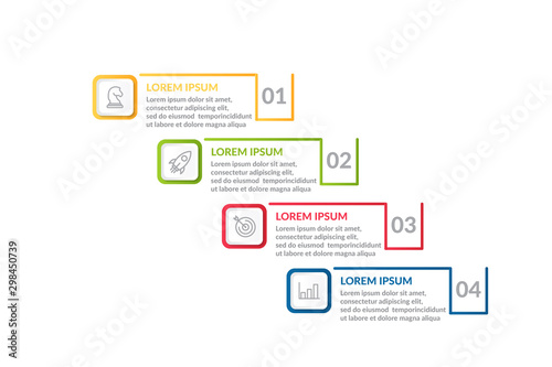 step infographic or process infographic design . business infographic concept for presentations, banner, workflow layout, process diagram, flow chart and how it work