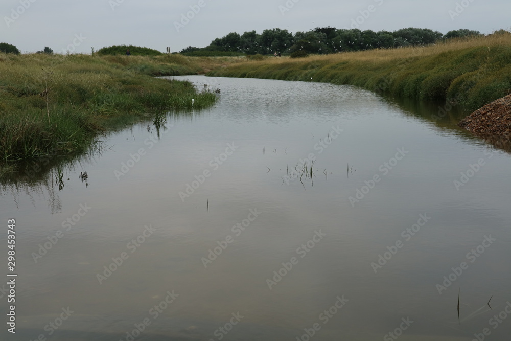 river towards the beach 