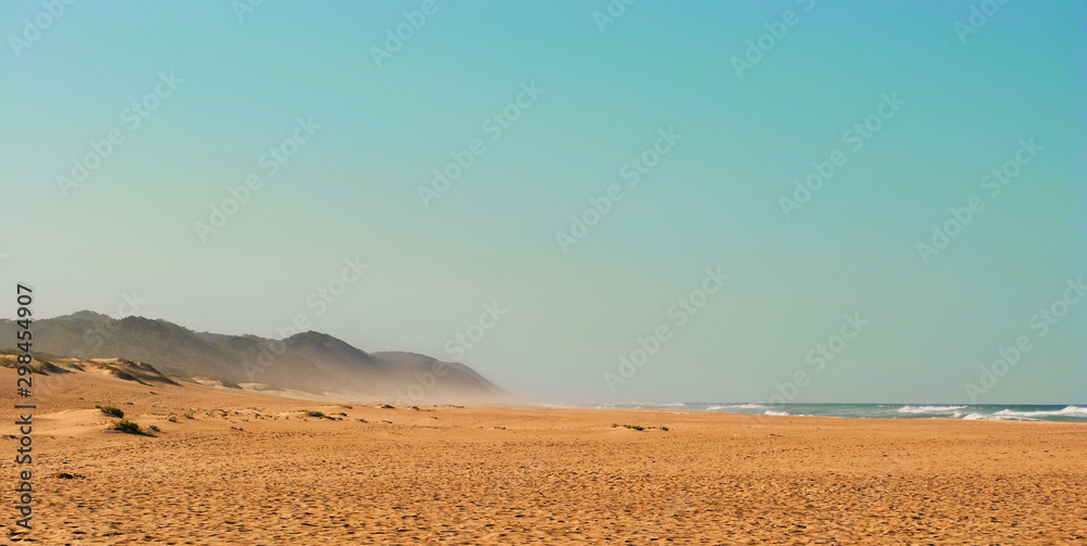Sandy beach in South Africa