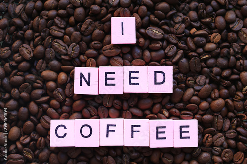I need coffee on a background of coffee beans