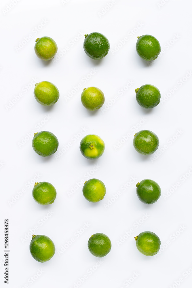 Fresh limes isolated on white background. Fresh limes isolated on white background.