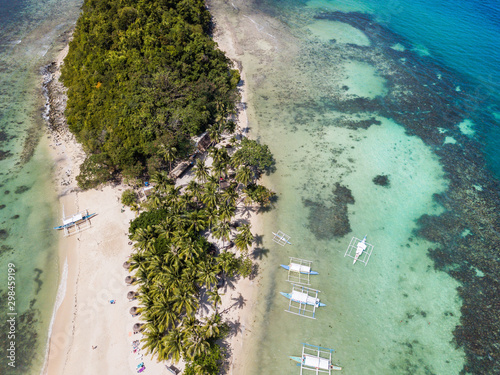 Drone aerial shot from Island hopping stop on German island - Philippines