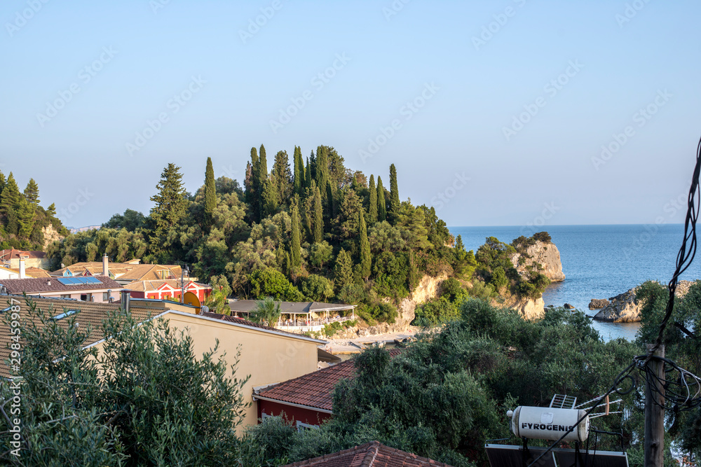 view over parga village Greece