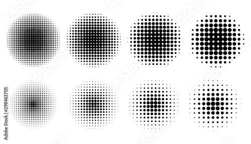 Halftone Set Placed on a white background Can expand, vector.
