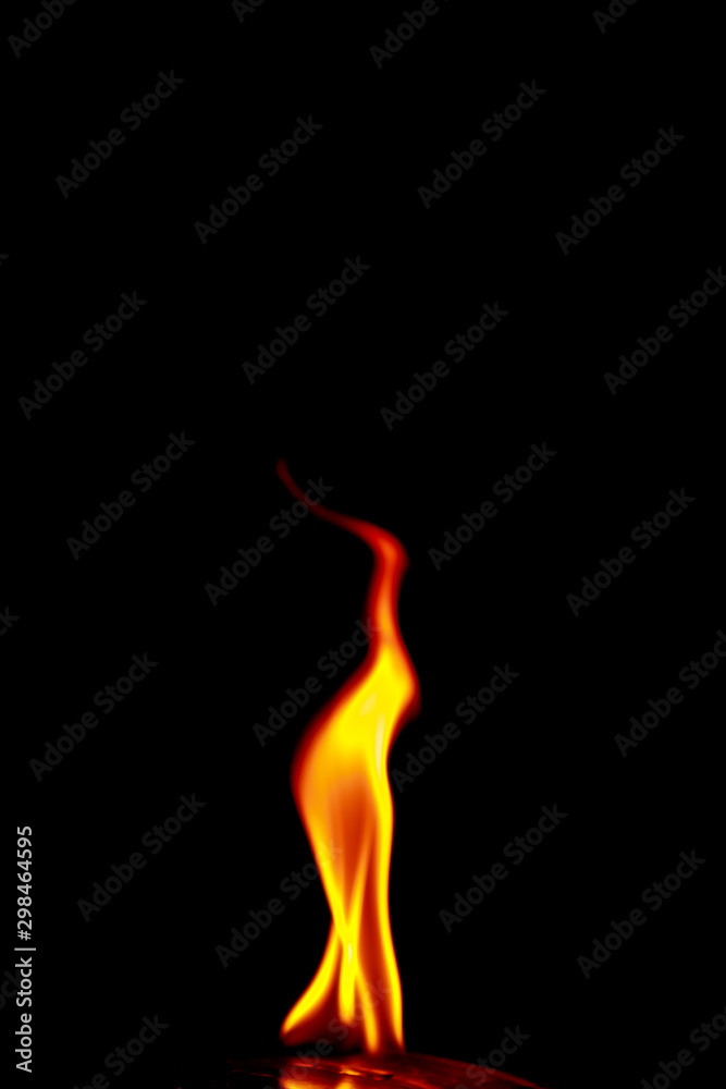 Fire flames on black background Fire flames on black background