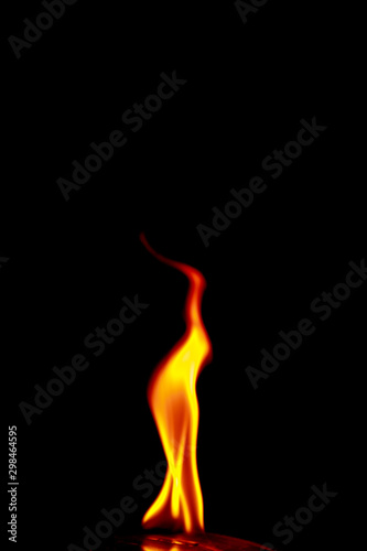 Fire flames on black background © ohm2499