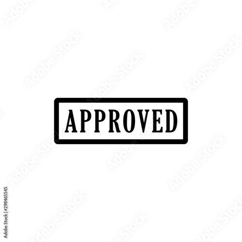 approved sigh in icon trendy flat design