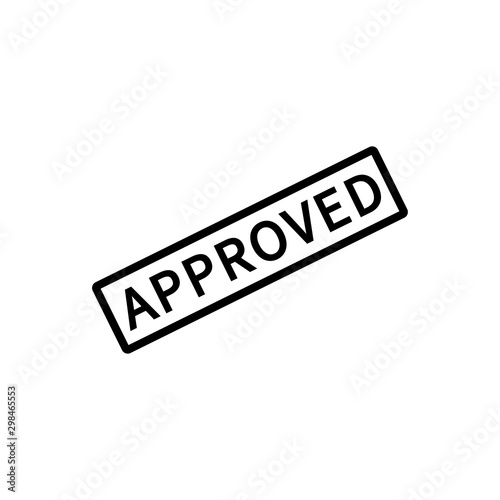 approved sigh in icon trendy flat design