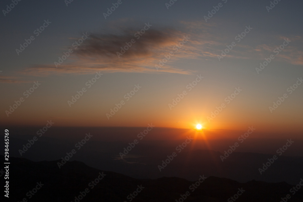 sunset in the mountains