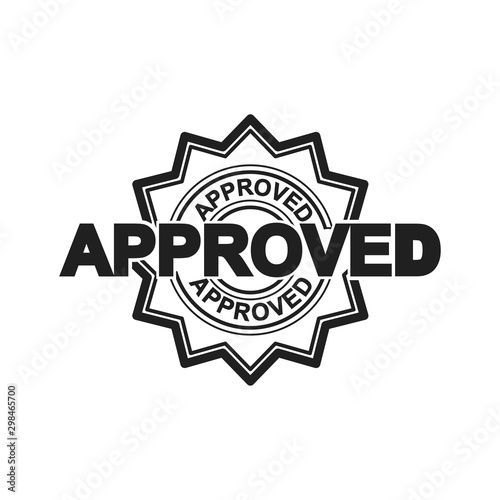 approved sigh in icon trendy flat design