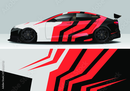 Modern sporty abstract car wrap design