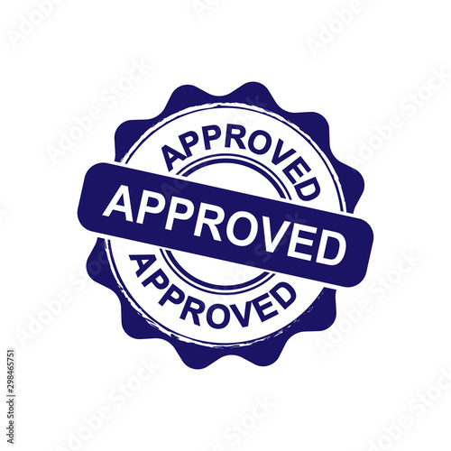 approved sigh in icon trendy flat design