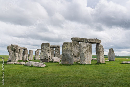 Stonehenge on a cloudy and windy day