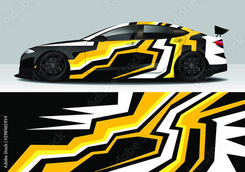 Modern sporty abstract car wrap design