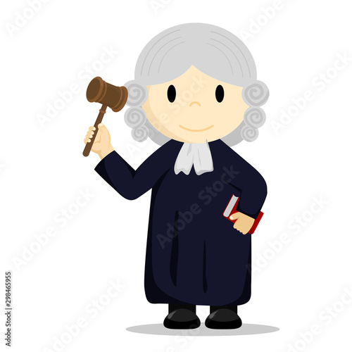 Character cartoon judge cute vector.