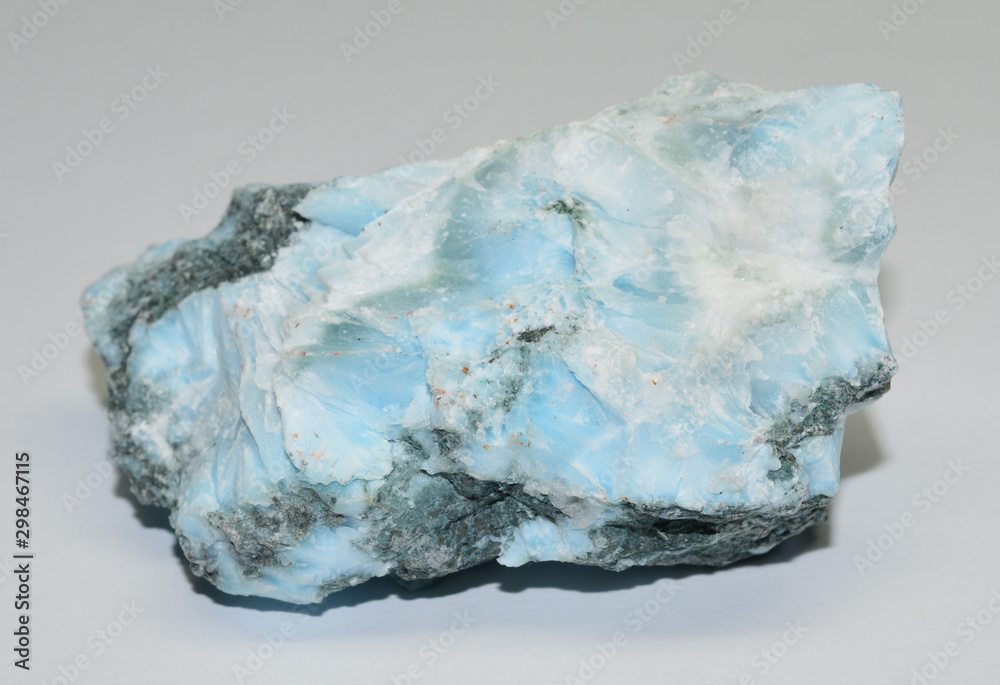 Fototapeta premium Larimar natural raw gemstone