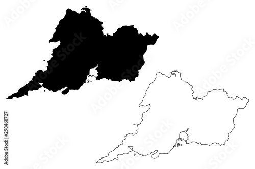 Clare County Council (Republic of Ireland, Counties of Ireland) map vector illustration, scribble sketch Clare map