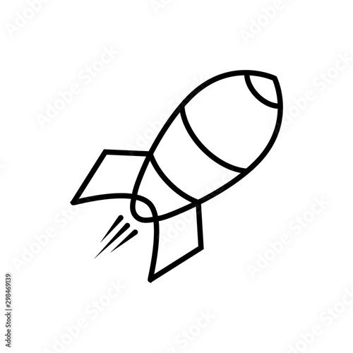 missile icon trendy flat design