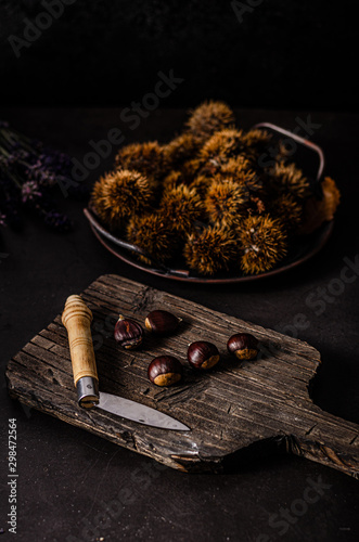Chestnuts food photography