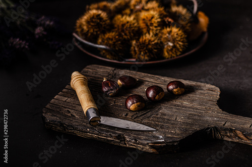 Chestnuts food photography