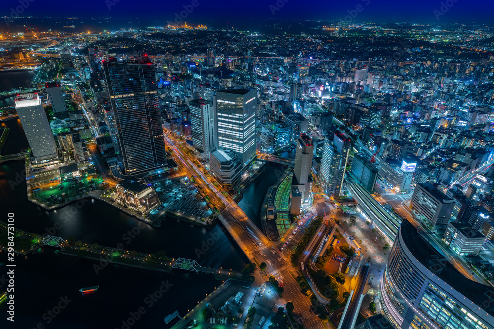 Obraz premium 横浜みなとみらいの夜景